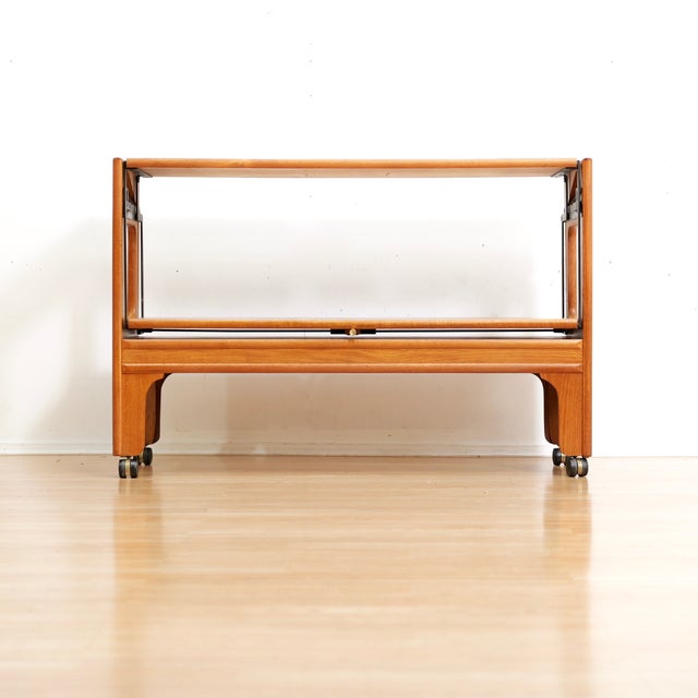 1960s 1960s Mid Century Mechanical Bar Cart Folding For Sale - Image 5 of 10