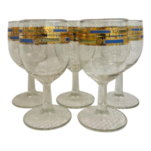 Mid 20th Century Culver “Empress” Wine Glases - A Set of 5