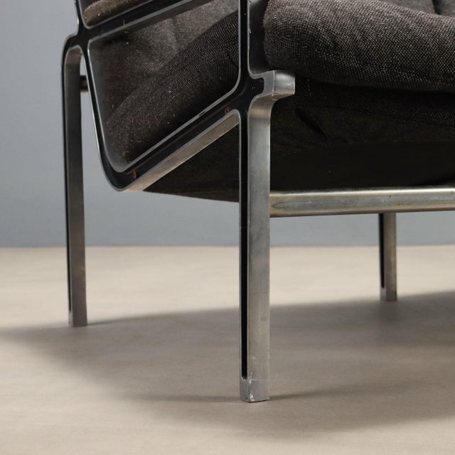Metal Vintage Sofa attributed to André Vandenbeuck from Strässle For Sale - Image 7 of 12