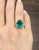 Modern 9.07 Ct Gia Certified Natural Zambian Emerald & Diamond Ring, Size 7 For Sale - Image 3 of 9