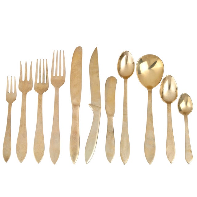 Vintage MidCentury Siam (Thailand) Brass Flatware Set 135 Pieces