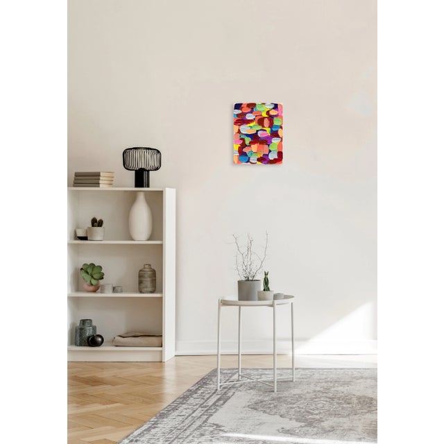 Playful Textured Abstract Impasto Painting "Dancing" Original Artwork by Shiri Phillips For Sale - Image 10 of 13