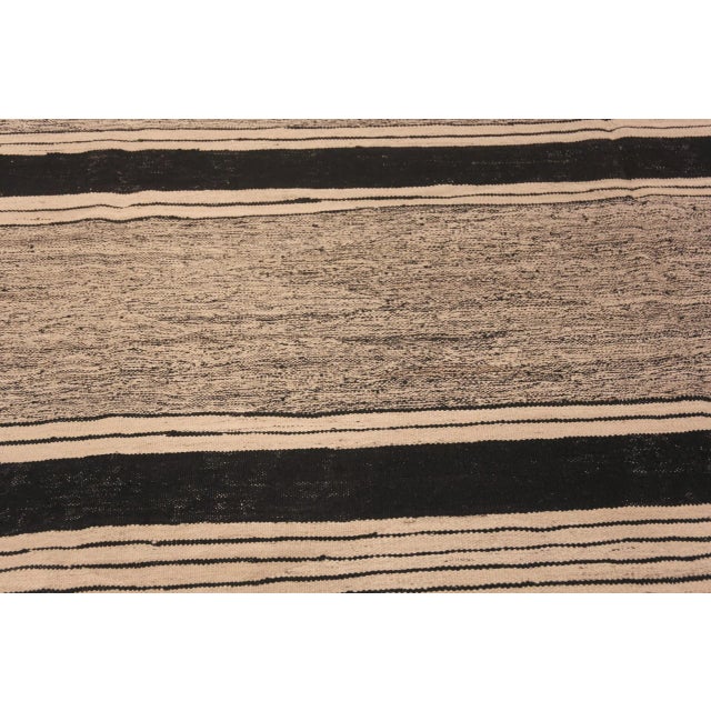 Sand Nazmiyal Collection Modern Abstract Kilim Area Rug For Sale - Image 8 of 9
