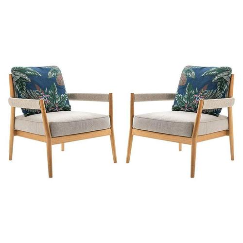 Teak, Rope and Fabric Dine Out Armchairs by Rodolfo Dordoni for Cassina, Set of 2 For Sale - Image 10 of 10