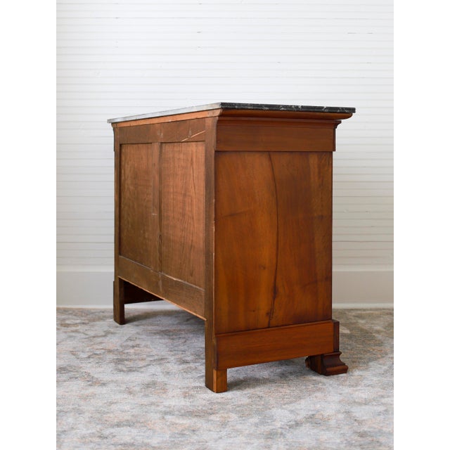 19th C Louis Philippe Burlwood Commode For Sale - Image 6 of 14