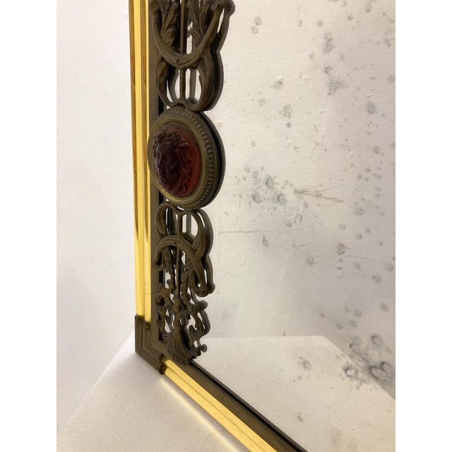 Gold Desk Mirror, Italy, 1970s For Sale - Image 8 of 11