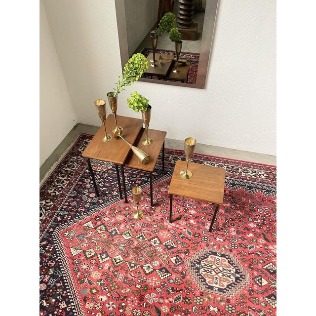 Modernist Teak Nesting Tables, 1950s, Set of 3 For Sale - Image 9 of 18