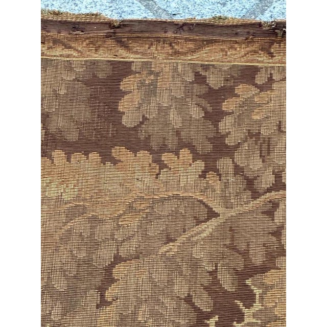 Mid-Century French Aubusson Jacquard Halluin Verdure Mallard Tapestry, 1940s For Sale - Image 17 of 18