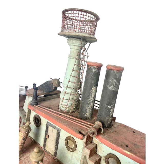 Mid 20th Century Folk Art Ship Model Early 20th Century For Sale - Image 5 of 13