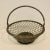 Vintage silver woven basket with handle Unmarked Measures roughly 12" high x 12.5" wide