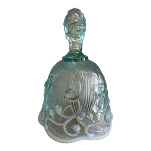 Vintage Art Deco Style Aqua Bell by Fenton