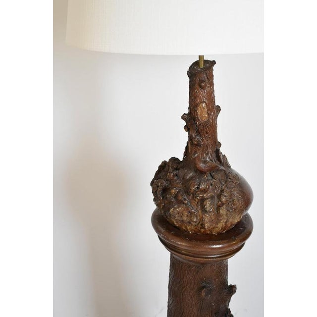 Black Forest Ceramic Floor Lamp For Sale - Image 4 of 6