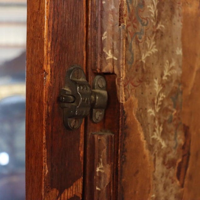 Antique Serpentine Foliate Carved Oak & Mirrored Gentleman’s Chest C1910 For Sale - Image 10 of 12