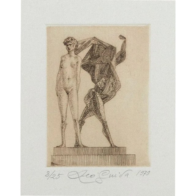 Leo Guida, Venus and Ercol, Original Etching, 1979 For Sale - Image 4 of 4