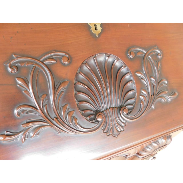 Late 19th Century Sypher & Co. 19th Century Mahogany Block Front Chippendale Style Desk For Sale - Image 5 of 12