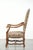 Antique Oak Armchair with Floral Upholstery For Sale - Image 5 of 14