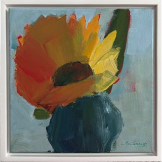 “Small but Mighty” Original, Acrylic, Impressionistic, Botanic, Still Life, Framed, by Linda McDonough For Sale