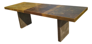 Large Rectangular Sculptural Copper Table by Lorenzo Burchiellaro, 1960s