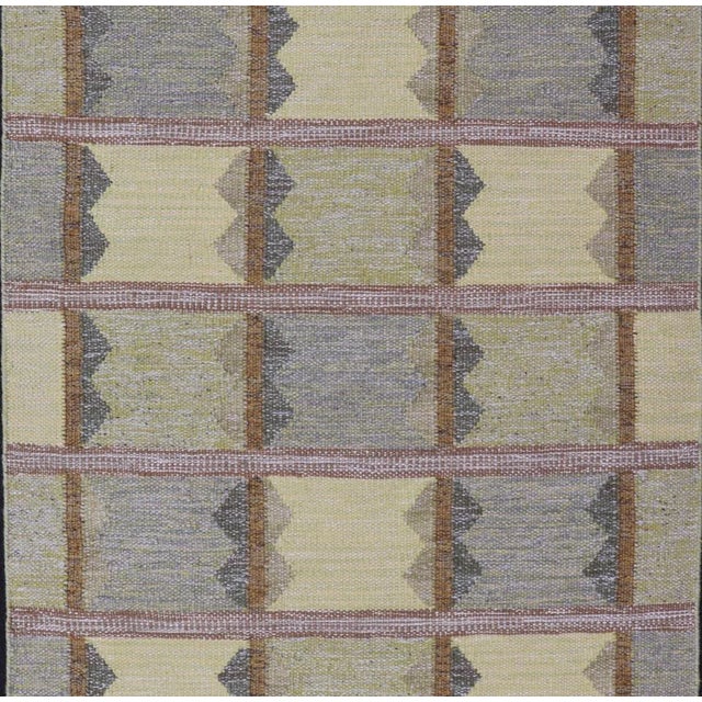 Early 21st Century Modern Scandinavian Rug With Geometric Patterns by Keivan Woven Arts 3'10 X 6'6 For Sale - Image 5 of 10