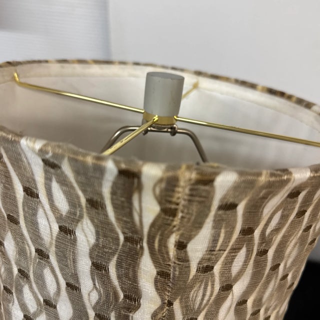 Celadon Zig Zag Ceramic Table Lamps With Funky Shades, Pair For Sale - Image 11 of 12