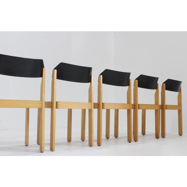 Vintage Stackable Dining Chairs, 1970s, Set of 6 For Sale - Image 3 of 11