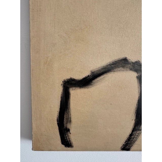 2020s Modern Beige Abstract Painting| Oil Contemporary Picture for Interior Decor For Sale - Image 5 of 6
