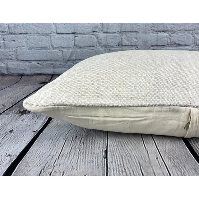 16 x 24 Hemp Pillow Turkish Cushion Natural White Pillow Cushion Cover For Sale - Image 4 of 4