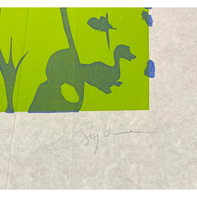 Screenprint on paper by New York abstract expressionist painter Richard Snyder (1951-2021). Signed lower right. Combined...