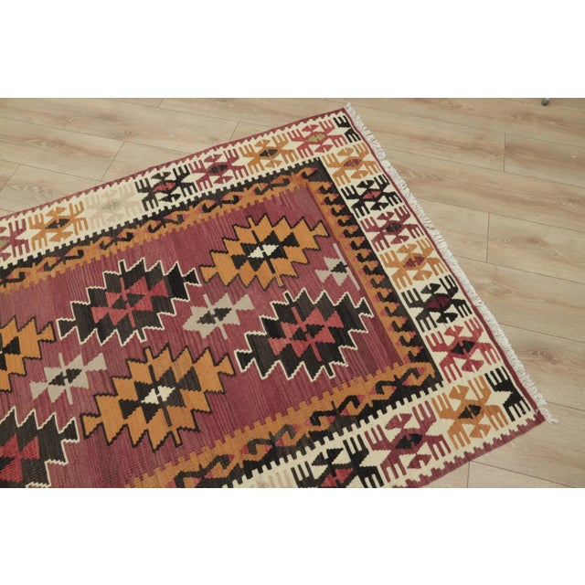 1950s Southwestern Hand Knotted Kilim Rug For Sale - Image 10 of 13