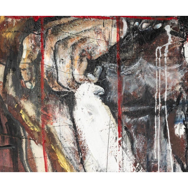 Huge Expressionist Oil Painting by Paul Ecke - Contemplation For Sale - Image 4 of 5