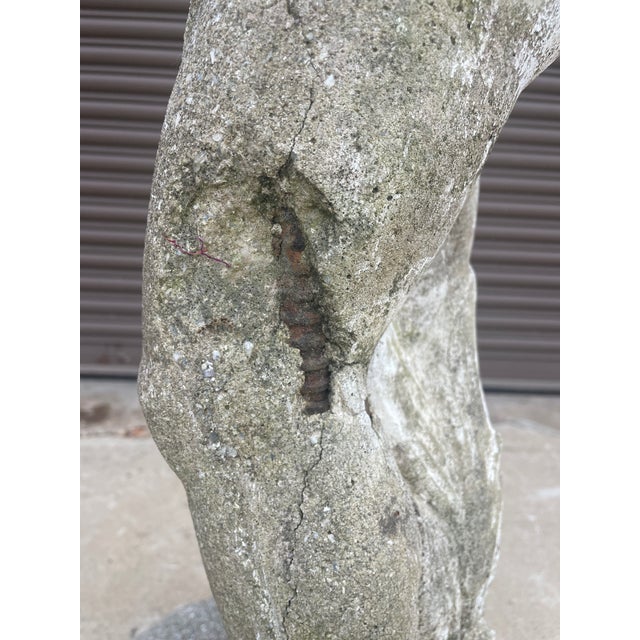 Antique Asheville Estate 40" Tall Cast Stone Statue of Hebe - Garden Patina For Sale - Image 9 of 9