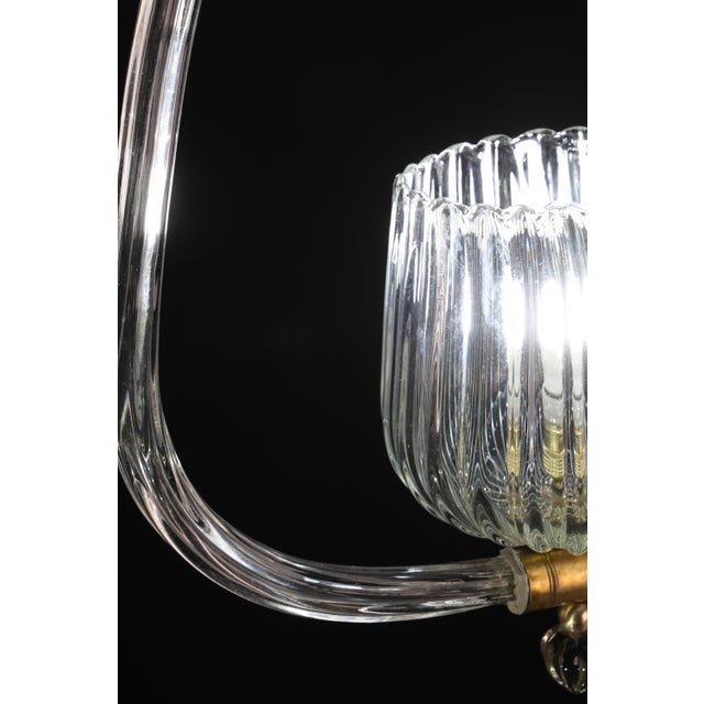 1950s Charming Murano Glass Art Deco Pendant Chandelier by Ercole Barovier For Sale - Image 13 of 14