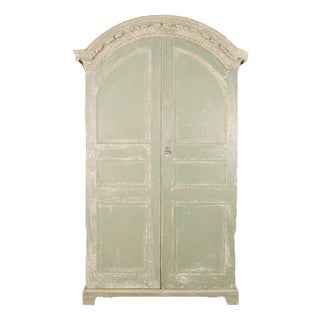 19th Century Original Painted Wardrobe For Sale