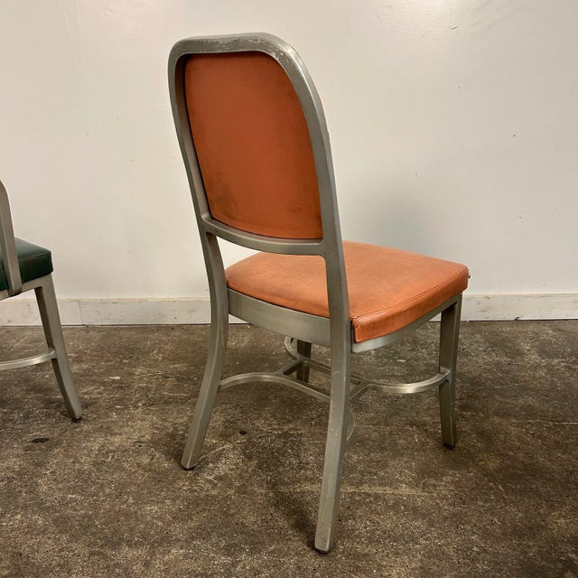 Set of 4 Rare Design GoodForm Aluminum Chairs Industrial Art Deco For Sale - Image 11 of 12