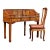Antique Hand-Carved Chinese Scholar's Writing Desk and Chair Set For Sale