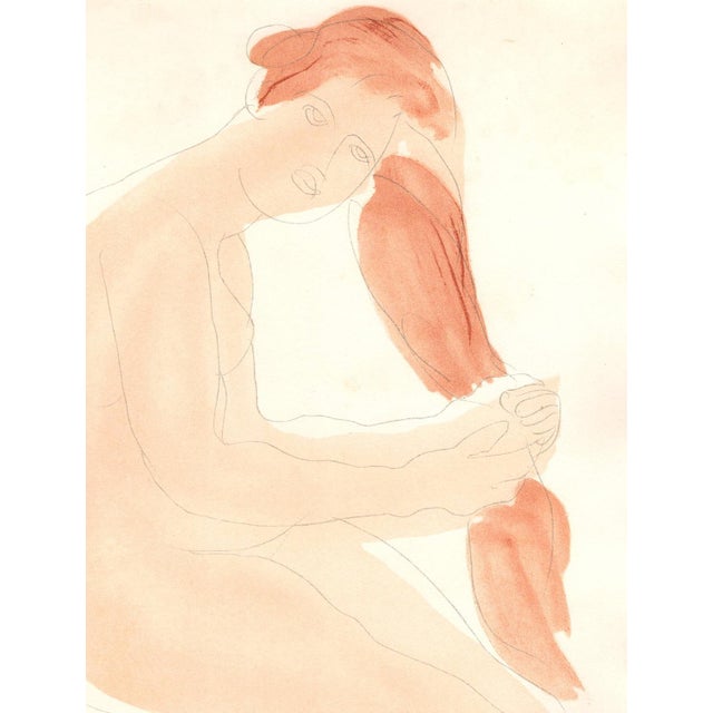 Rodin, Avec des gestes lents et charmants\., Nude, Original Lithograph, 1902 For Sale - Image 3 of 9