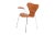 Model 3207 Leather Chairs by Arne Jacobsen for Fritz Hansen, Set of 4 For Sale