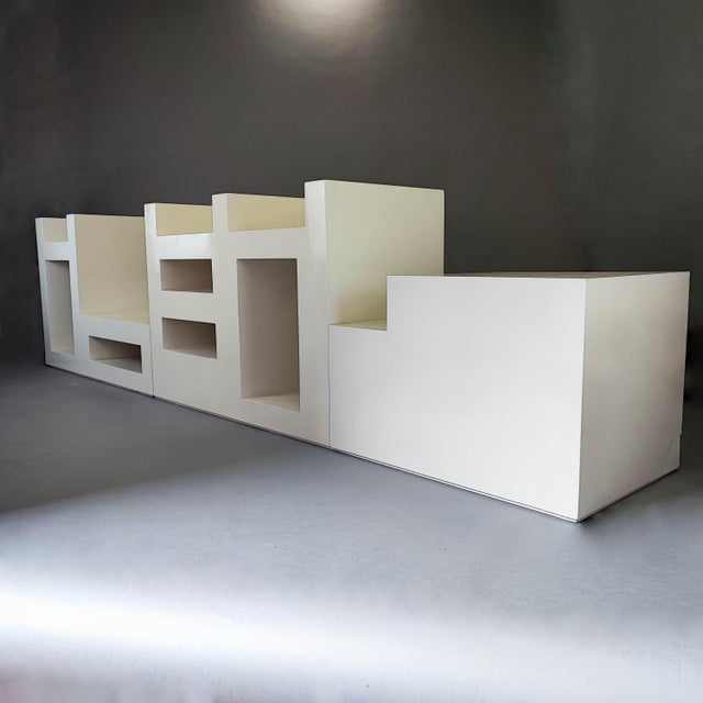 White Lacquered Sideboard Set, 1970s, Set of 3 For Sale - Image 11 of 11