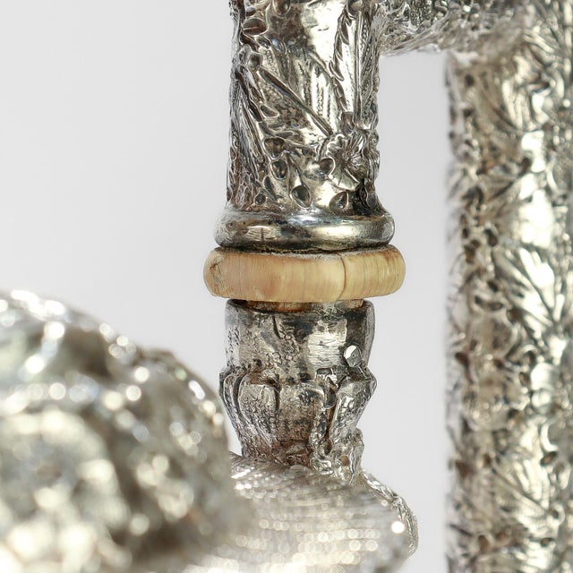 Antique Schofield Repousse Baltimore Sterling Silver Castle Pattern Coffee Pot For Sale - Image 17 of 18