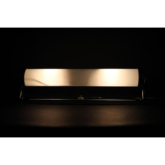 Czechoslovak Art Deco Bauhaus Tubular Chrome Wall Light with Milk Glass Shade, 1930s For Sale - Image 12 of 13