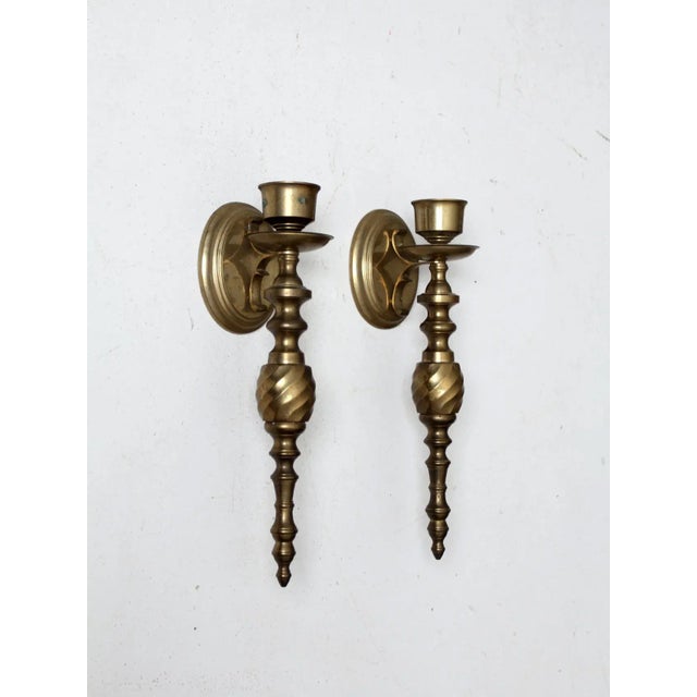 Vintage Brass Candle Sconces Pair Chairish