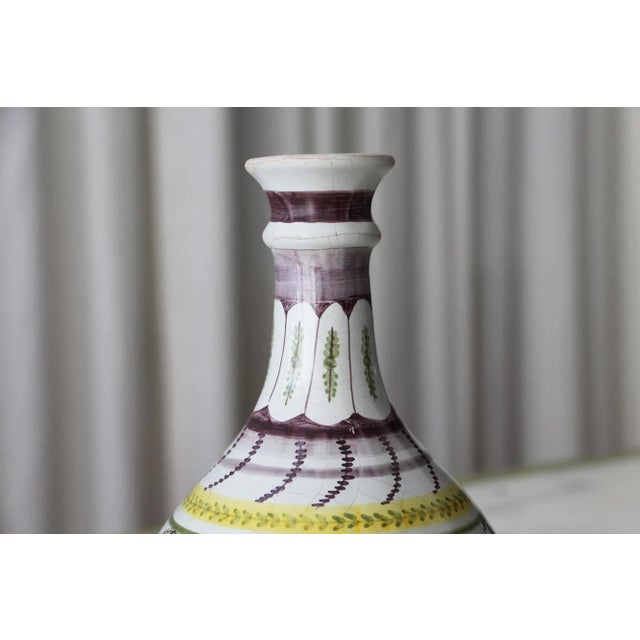 18th Century Glazed Earthenware Bottle Vase, Queen Maria I of Portugal Reign For Sale - Image 10 of 13