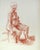 Modern Jean Carton, Pregnant Nude, Sanguine Drawing, Mid 20th Century For Sale - Image 3 of 3