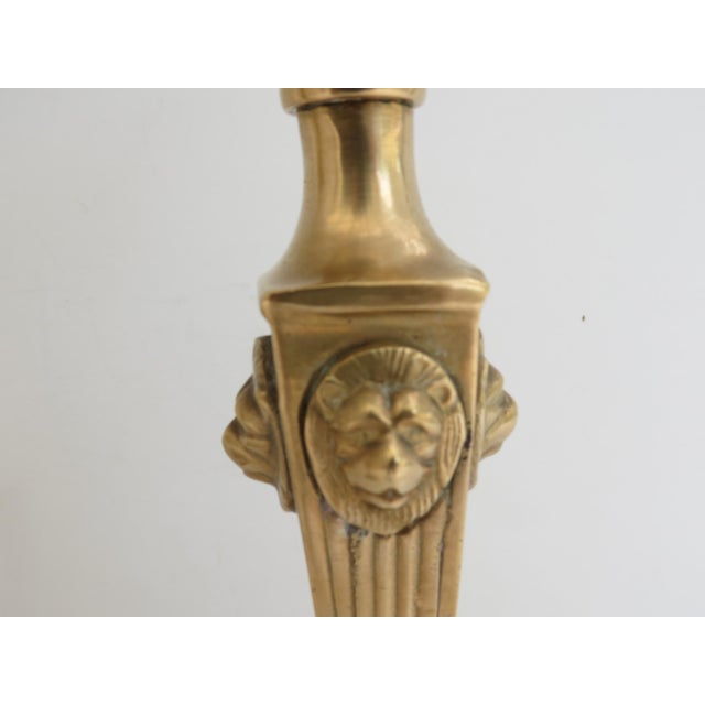 Lion Head Candle Holders A Pair Chairish