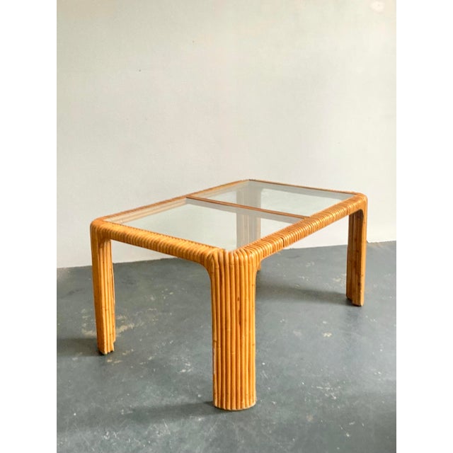 Vintage Boho Bent Rattan Dining Table For Sale - Image 12 of 12