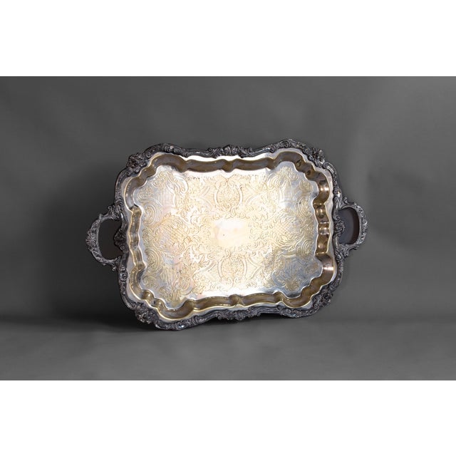 Gold Antique Serving Tray, 1880 For Sale - Image 8 of 8