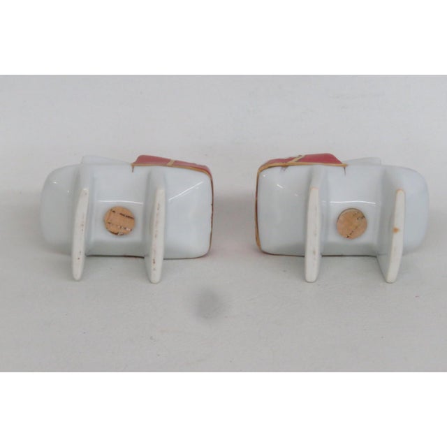 Mid 20th Century Ceramic Salt and Pepper Shakers Miniature Pokkuri Clog Sandals - a Pair For Sale - Image 4 of 8