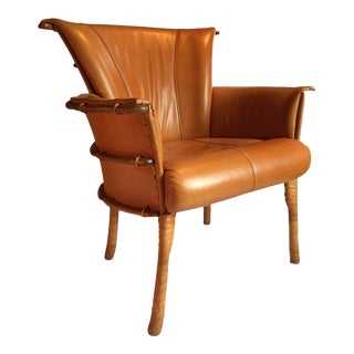 Pacific Green Modern Navajo Club Chair For Sale