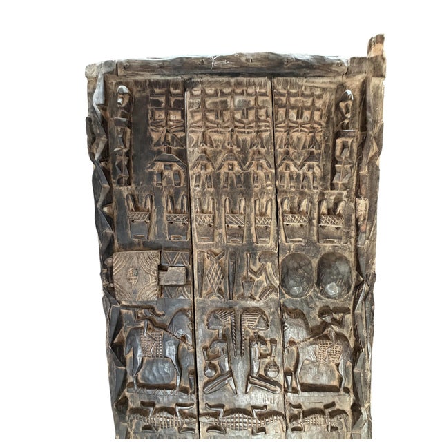 Vintage Dogon Granary Door With Mali African 75" H For Sale - Image 10 of 13