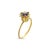 Contemporary Sapphire Tulip Flower Ring 14k Yellow Gold, Size 6 For Sale - Image 3 of 3